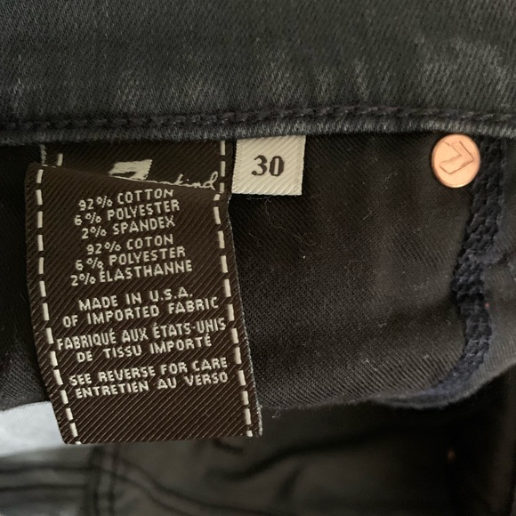 Men’s 7 For All Mankind Jeans Dark Grey Size 30/32 The Straight - Picture 3 of 5